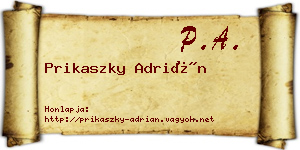 Prikaszky Adrián névjegykártya
